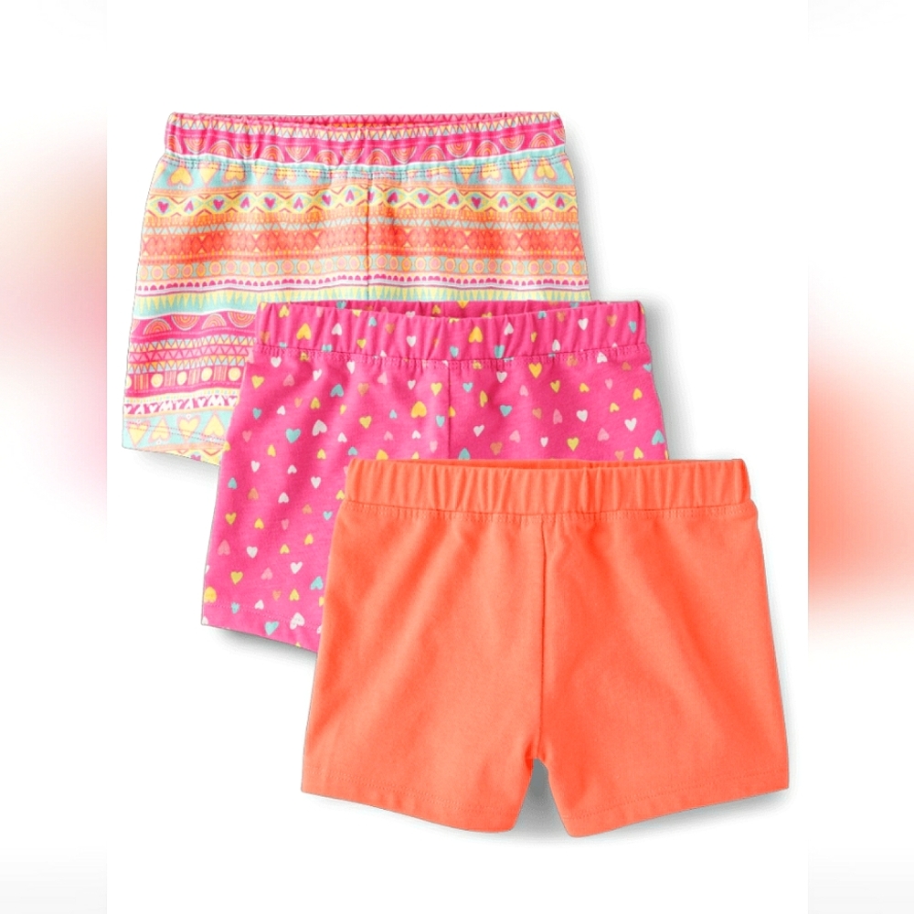 NWT Toddler Girl Pull-on Print Shorts - The Children's Place - 3T - Multicolor